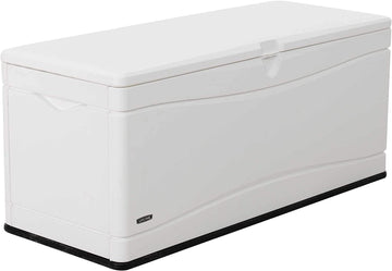 Lifetime 60348 Marine Dock, 130 Gallon Deck Box, Arctic White Deck Box 130 Gallon Arctic White