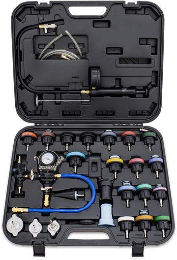 Mishimoto MMTL-CPT-28 28-Piece Cooling System Pressure Tester and Vacuum Refill Kit, Black