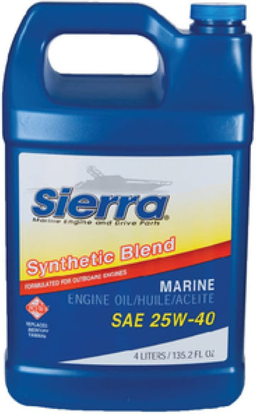 Sierra 4 Stroke Outboard Synthetic Blend Oil 25W40, 4 L 18-9440-3