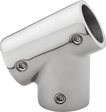 Whitecap S-1441C 60° Tee Rail Fitting - 7/8" Left Hand, CP/Zamac