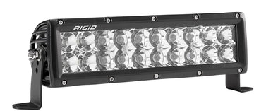 Rigid Industries 110313 E-Series Pro Spot/Flood Combo Light; Surface Mount; 10 in.; Hybrid; 10 Degree Spot/20 Degree Flood; 20 White LEDs; Black Rectangular Housing; Single;