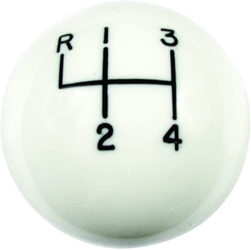 Hurst 1630003 White 4-Speed Classic Shifter Knob