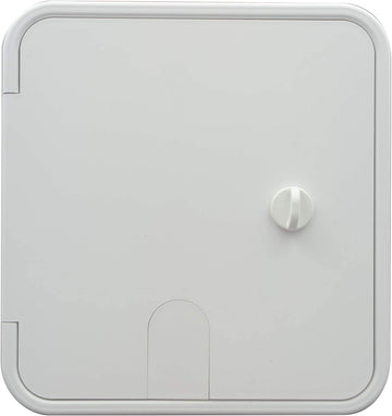 Thetford 94339 Large 30/50 Amp Electric Cable Hatch with Thumb Latch - Polar White