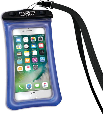 Wow Watersports H2O Proof Phone Case, Waterproof, Snowproof, Dustproof and Sandproof Smarphone Holder 4 inch x 8 inch Blue