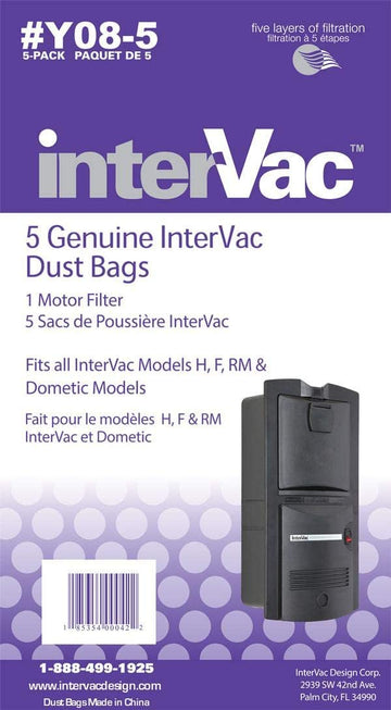 INTERVAC VAC Y085 Y08-5 DUST BAGS FOR H F A