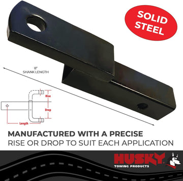 Husky 31364 8 X 3/4 X 2 Class III/IV Straight Economy Ball Mount 8 X 3/4 X 2 - Inches