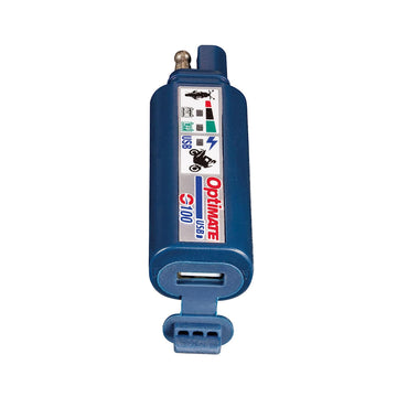 Tecmate Optimate USB O-100v3, Smart 2400mA USB Charger, with Standby Mode & Vehicle Battery Monitor. OptiMATE USB: SAE STICK, SAE to USB, 2.4A