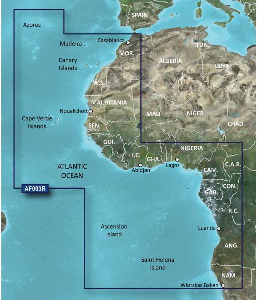 Garmin Bluechart G2 - HXAF003R - Western Africa - Micro SD & SD