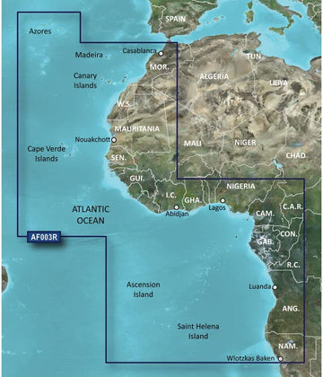 Garmin Bluechart G2 - HXAF003R - Western Africa - Micro SD & SD