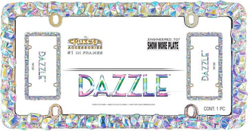 Cruiser Accessories 16130 License Plate Frame - Dazzle, Chrome Plastic