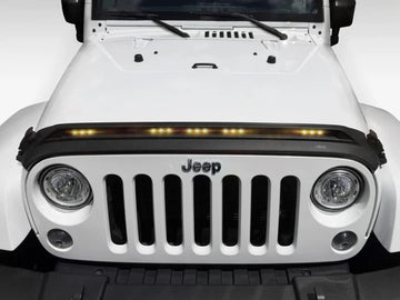 Auto Ventshade (AVS) Aeroskin Lightshield Hood Protector | 2007-2018 Jeep Wrangler JK, Black, Textured Black, 1 pc | 753060