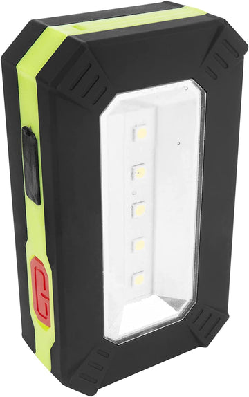 Performance Tool W2675 300+ Lumen Compact Wide Angle LED Rechargeable Work Light with Flip Hook and Magnetic Back