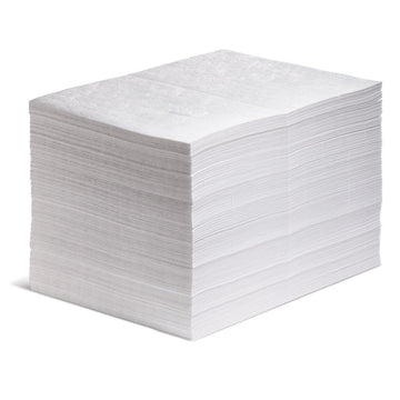 New Pig MAT423 Light-Weight Polypropylene Oil-Only Absorbent Mat Pad, 14.08 oz Absorbency, 20" Length x 15" Width, White (Bag of 200)