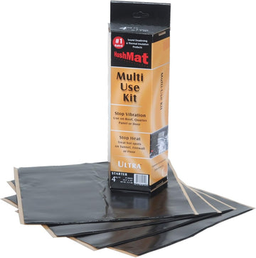 HushMat 10150 Ultra Black Foil Starter Kit with Damping Pad - 4 Piece
