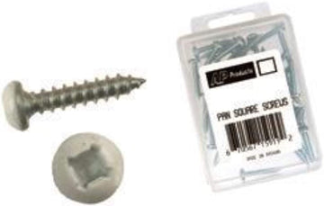 Screws, Recess, 8X3/4, White, 50/pk