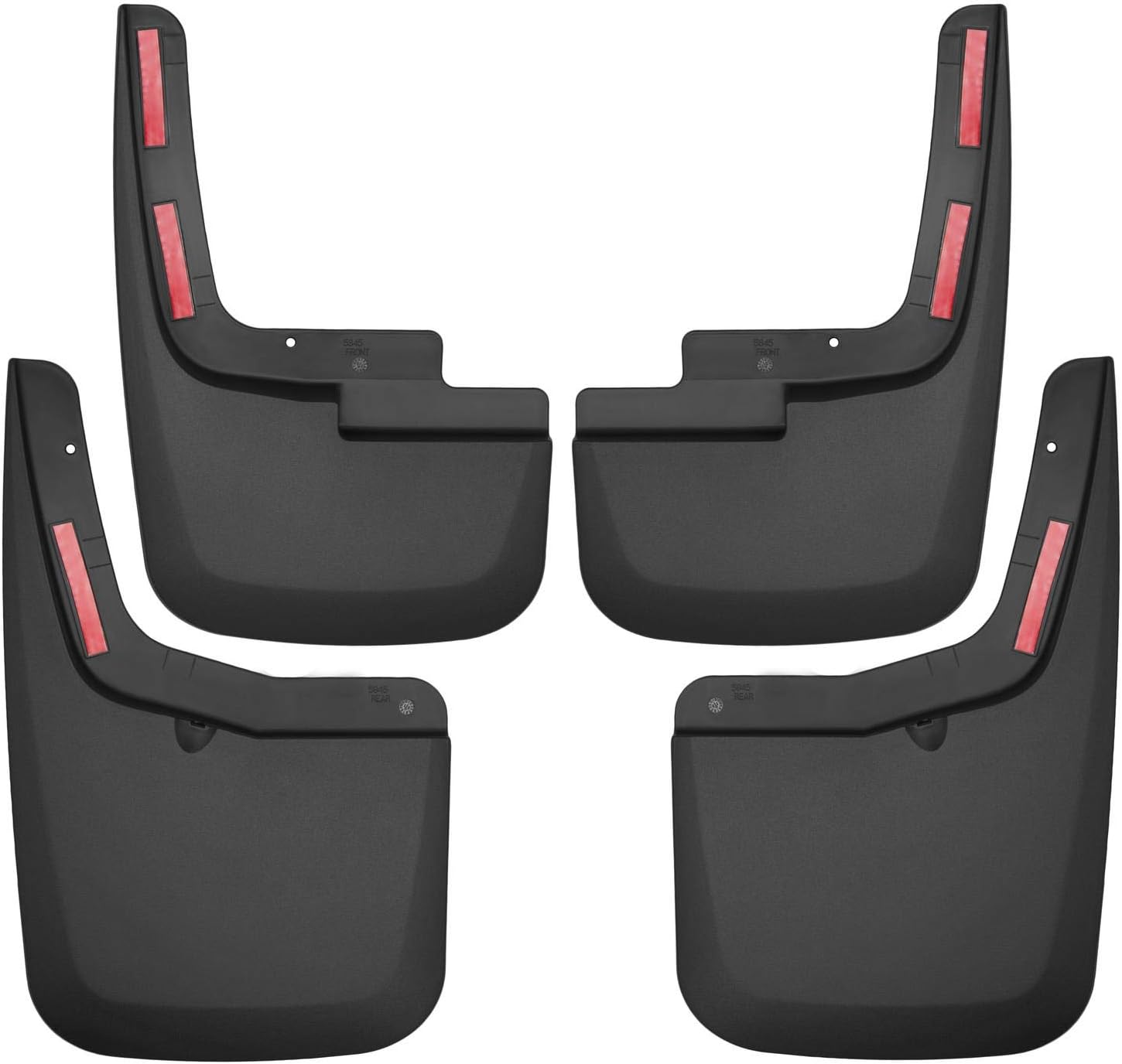 Husky Liners Front & Rear Mud Guards Fits 15-18 F150 w/OE Flares Black Mud Guards - Combo WITH Fender Flares