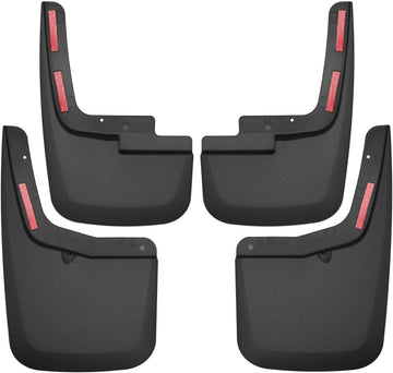Husky Liners Front & Rear Mud Guards Fits 15-18 F150 w/OE Flares Black Mud Guards - Combo WITH Fender Flares