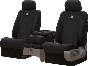 Covercraft Carhartt Super Dux SeatSaver Custom Seat Covers | SSC3484COBK | 1st Row 40/20/40 Bench Seat | Compatible with 2019-2021 Ram 2500/3500 | Black