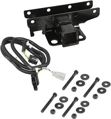 Rugged Ridge 11580.51 Black Receiver Hitch Kit with Wiring Harness for Jeep JK Wrangler