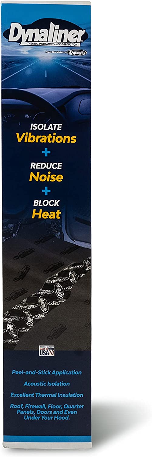 Dynamat 11103 Dynaliner 32" x 54" x 1/2" Thick Self-Adhesive Sound Deadener , Black