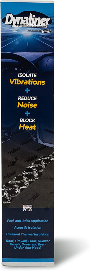 Dynamat 11103 Dynaliner 32" x 54" x 1/2" Thick Self-Adhesive Sound Deadener , Black