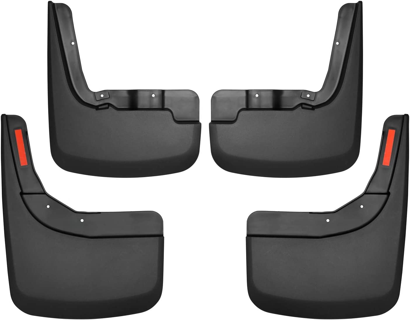 Husky Liners - Front & Rear Mud Guards | 2019-2023 Chevrolet Silverado 1500 (Excludes ZR2, LT Trail Boss, Custom Trail Boss), Front & Rear Set - Black, 4 Pc | 58266