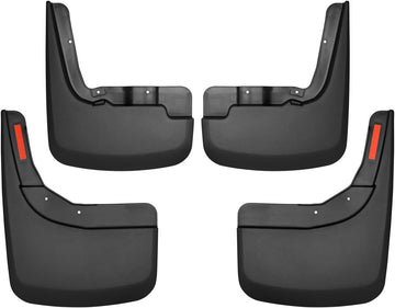 Husky Liners - Front & Rear Mud Guards | 2019-2023 Chevrolet Silverado 1500 (Excludes ZR2, LT Trail Boss, Custom Trail Boss), Front & Rear Set - Black, 4 Pc | 58266