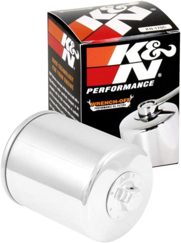 K&N Filters Oil Filter, Chrome, Single