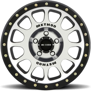 Method Race Wheels MRWMR30578550300 17 x 8.5 in. NV 5 on 5 Bolt Pattern 4.75 in. Back Space, Machined with Black Lip