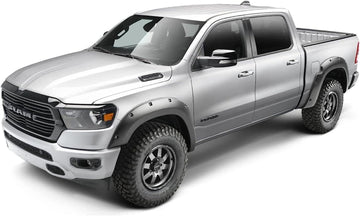 Bushwacker Pocket/Rivet Style Front & Rear Fender Flares | 4-Piece Set, Black, Smooth Finish | 50924-02 | Fits 2019-2022 Ram 1500 (Excludes Rebel & TRX Models)