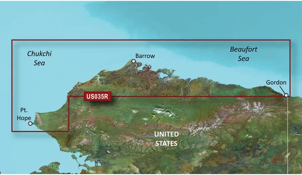 Garmin VUS035R BlueChart g2 Vision Alaska North Slope Alaska SD Card Nautical Charts