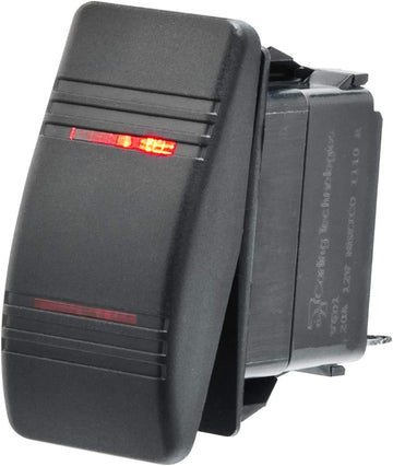 Whitecap Illuminated Contura Rocker Switch, On-Off-On