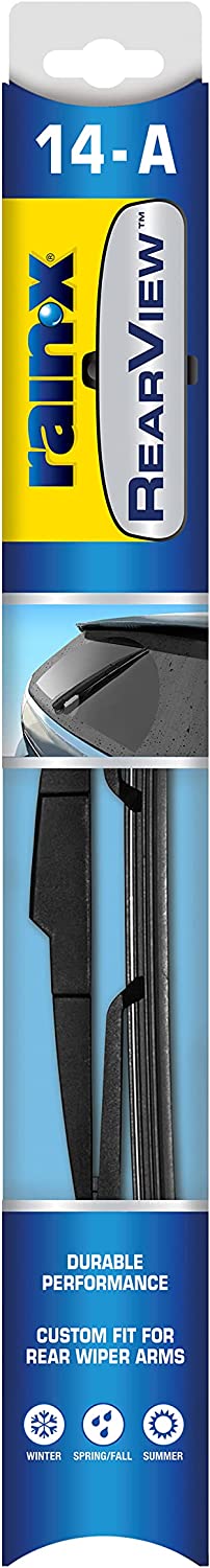 Rain-X 850026 RearView 14-A Rear Wiper Blade, 14 Inch Composite Rear Wiper Blade, Fits Rock Lock 2 (Pack Of 1), Automotive Replacement Wiper Blades That Meet Or Exceed OEM Quality And Design Standards