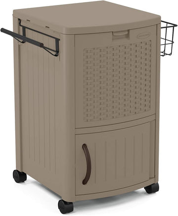 Suncast DCCW3000DTD Resin Wicker, Dark Taupe Cooler