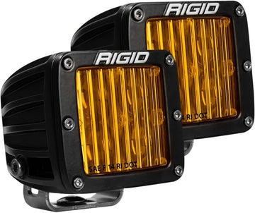 RIGID INDUSTRIES D-Series SAE Amber Fog Light (Pair): Street Legal Fog Light For Auto