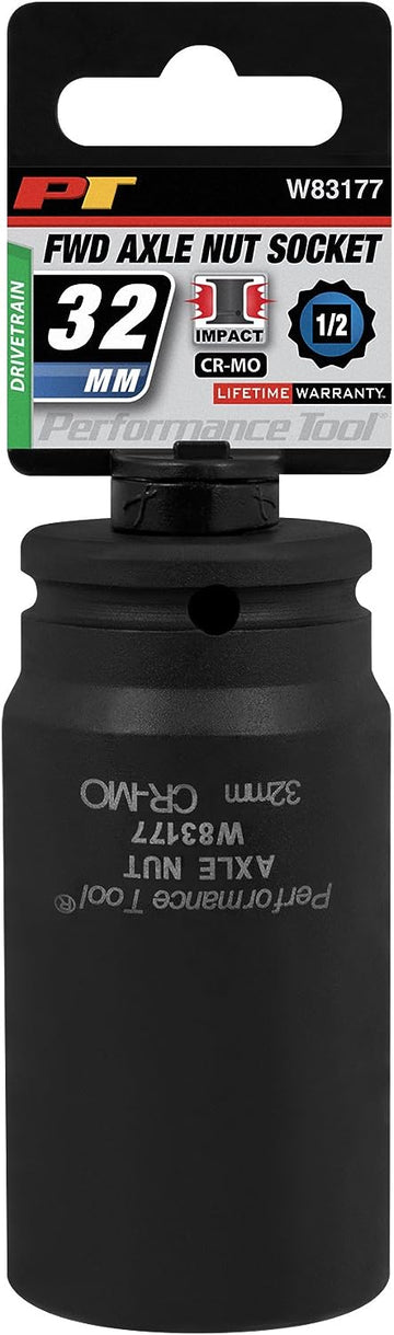 Performance Tool W83177 32mm 12-Point Axle Nut Socket 32 Millimeter