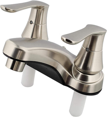 Empire Brass U-YNN77N-DH3 RV Non-Metallic Bathroom Faucet with Solid Saber Handles - 4", Brushed Nickel