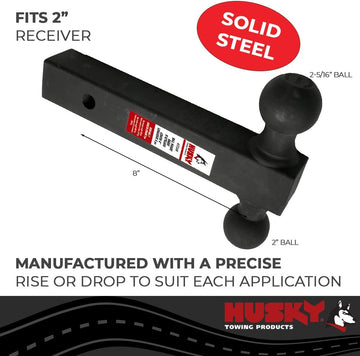 Husky 31354 Class III/IV Double Tow and Adjustable Ball Mount
