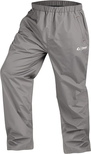 Onyx Mens Essential Classic Rain Pants X-Large Grey