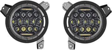 QUAKE LED QTE903 JEEP JL 9 INCH RGB HEADLI
