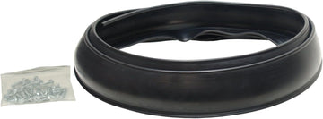 Pacer Performance 52-170 Flexy Flares Black 2-1/2" x 58" Heavy Duty No-Lip Rubber Fender Extension Kit - 2 Piece