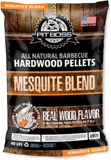 PIT BOSS 100% All-Natural Hardwood Mesquite Blend BBQ Grilling Pellets, 40 Pound Bag, Brown