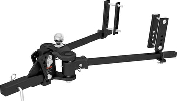 CURT Manufacturing 17500 TruTrack Trunnion Bar Weight Distribution Hitch Black with Sway Control, Up to 10,000 LBS, 2-Inch Shank, 2-5/16-Inch Ball