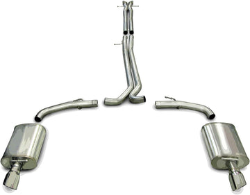 CORSA 14315 2.5" Diameter Stainless Steel Cat-Back Exhaust System Kit with 4" Pro-Series Tips for Ford Taurus SHO