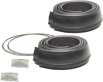 Pacer Performance 52-189 Flexy Flares Black 2-1/2" x 58" Heavy Duty Reinforced Rubber Fender Extension Kit - 4 Piece