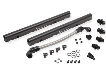 Holley 850013 EFI Fuel Rail Kit w/Sniper Logo Billet Aluminum Incl. Both Rails/Crossover Line/Hardware for Use w/OE LS3 Intake Manifold EFI Fuel Rail Kit