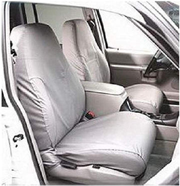 Covercraft SeatSaver Front Row Custom Fit Seat Cover for Select Ford F-250 Super Duty/Ford F-350 Super Duty Models - Polycotton (Charcoal)