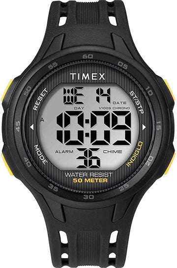 Timex DGTL 45mm Men's Watch - Black/Yellow Case - Black Strap