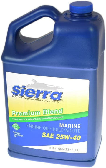 Sierra 18-9400-4 25W-40 FC-W 4-Stroke Marine Stern Drive Oil - 5 Quart