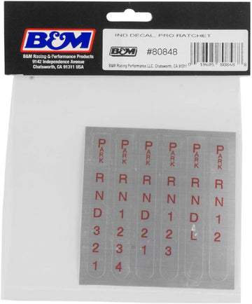 B&M 80848 Indicator Decal